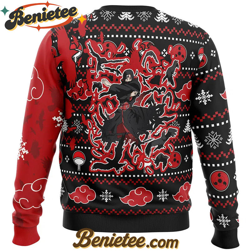 Akatsuki Itachi Symbolic Crows Christmas Sweater