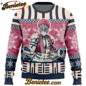 Akaza Demon Slayer Ugly Christmas Sweater
