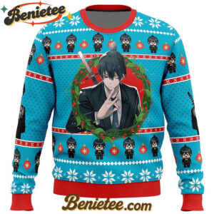 Aki Chainsaw Man Ugly Christmas Sweater