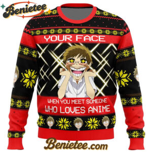Akihito and Mirai Beyond the Boundary Ugly Christmas Sweater
