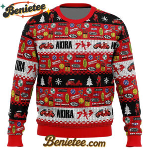 Akira Bike Decals Ugly Christmas Sweater