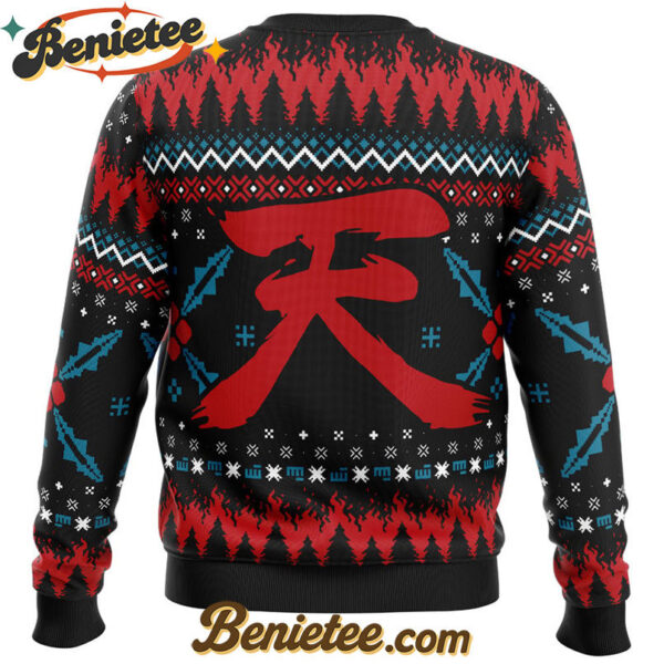 Akuma Street Fighter Ugly Christmas Sweater