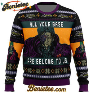 All Your Base Are Belong To Us Zero Wing Ugly Christmas Sweater