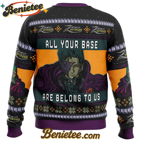 All Your Base Are Belong To Us Zero Wing Ugly Christmas Sweater