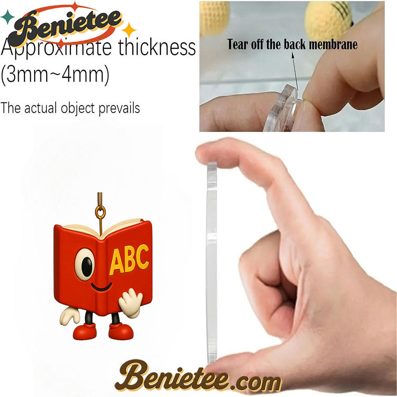 American K-12 Education Theme 2025 Advent Calendar, Christmas Countdown Advent Calendar Gift Box with 24 Acrylic Ornaments