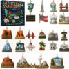 American Landmarks Advent Calendar 2025, Christmas Countdown Advent Calendar Gift Box with 24 Acrylic Ornaments