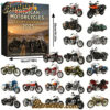 American Motorcycles Advent Calendar 2025, Christmas Countdown Advent Calendar Gift Box with 24 Acrylic Ornaments