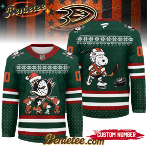 Anaheim Ducks - Premium NHL Peanuts Snoopy Hockey Jersey