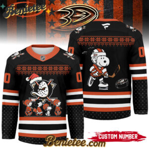 Anaheim Ducks - Premium NHL Peanuts Snoopy Hockey Jersey Ver 2