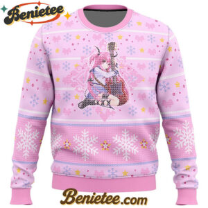 Angel Beats Yui Loves Guitar Ugly Christmas Sweater