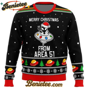 Area 51 Aliens Ugly Christmas Sweater