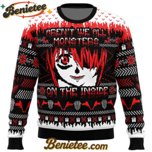 Aren't We All Monster On The Inside Elfen Lied Ugly Christmas Sweater