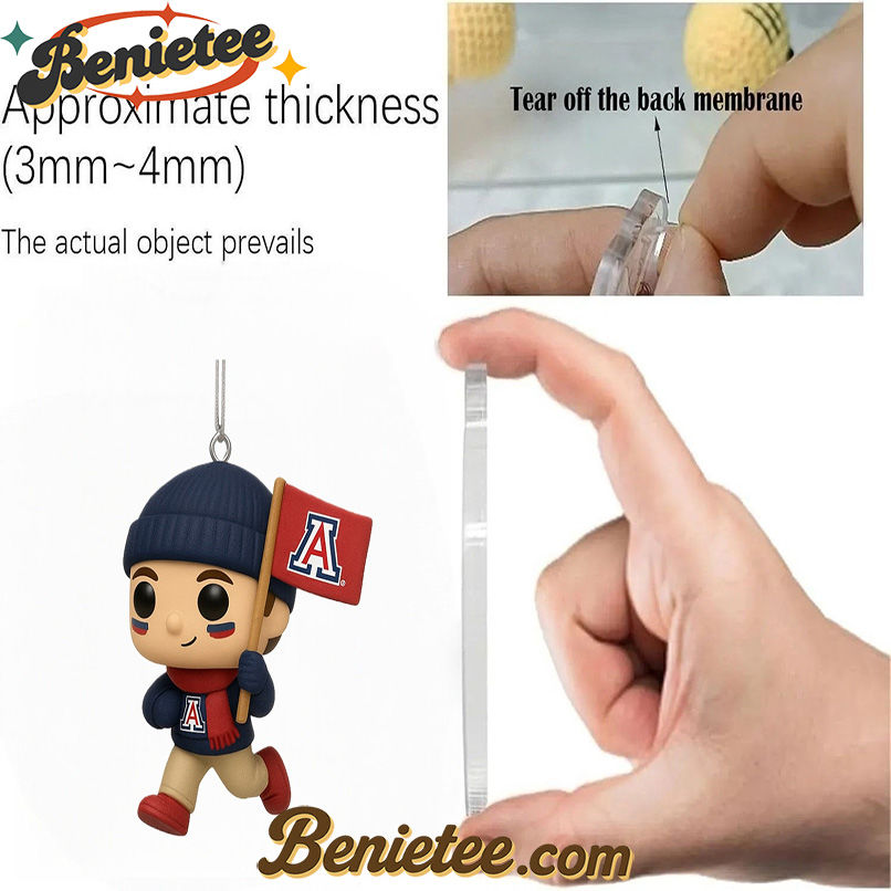 Arizona Wildcats 111th Anniversary Advent Calendar, Christmas Countdown Advent Calendar Gift Box with 24 Acrylic Ornaments