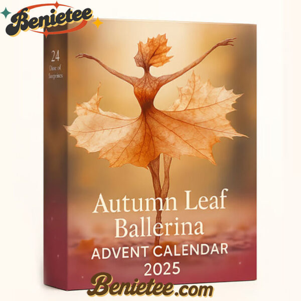 Autumn Leaf Ballerina Advent Calendar 2025, Christmas Countdown Advent Calendar Gift Box with 24 Acrylic Ornaments