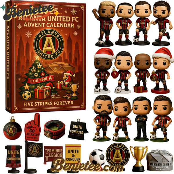 BEST Atlanta United FC Advent Calendar 2025, Christmas Countdown Advent Calendar Gift Box with 24 Acrylic Ornaments