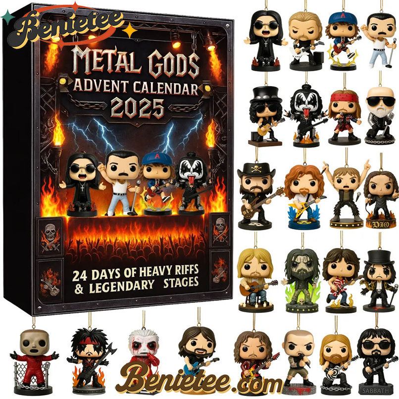 BEST Rock Legend Advent Calendar 2025, Christmas Countdown Advent Calendar Gift Box with 24 Acrylic Ornaments