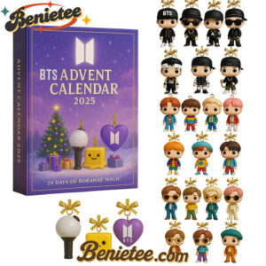 BTS Advent Calendar 2025 CHRISTMAS GIFT, CHRISTMAS IDEA, Christmas Countdown Advent Calendar Gift Box with 24 Acrylic Ornaments