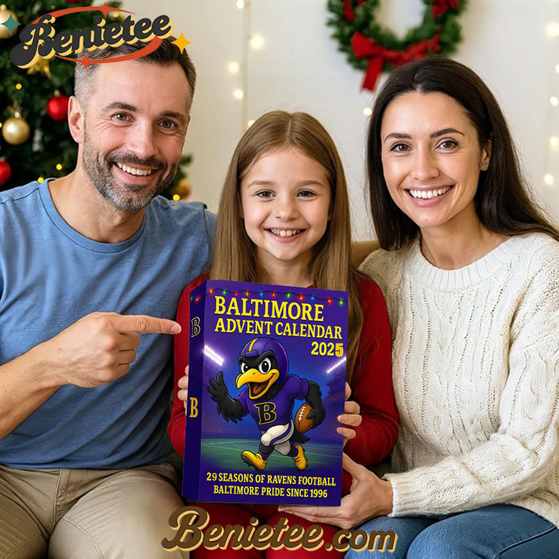 Baltimore Ravens Advent Calendar 2025 29th Anniversary Christmas Gift, Christmas Idea, Christmas Countdown Advent Calendar Gift Box with 24 Acrylic Ornaments