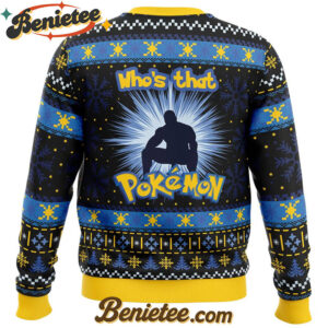 Barry Wood Who's that Pokemon Ugly Christmas Sweater
