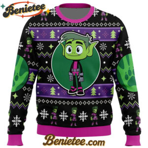 Beast Boy Teen Titans DC Comics Ugly Christmas Sweater