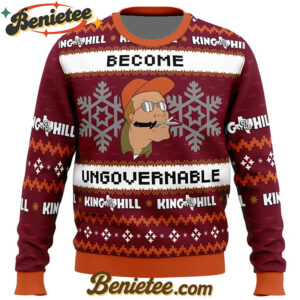Become Ungovernable King of The Hill Ugly Christmas Sweater