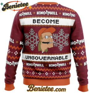 Become Ungovernable King of The Hill Ugly Christmas Sweater