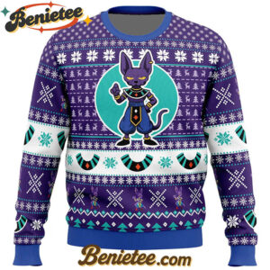 Beerus Dragon Ball Z Ugly Christmas Sweater