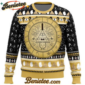 Bill Cipher Gravity Falls Ugly Christmas Sweater