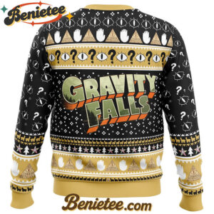 Bill Cipher Gravity Falls Ugly Christmas Sweater