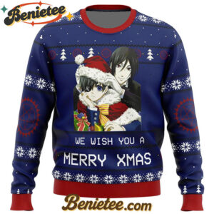Black Butler Merry Xmas Ugly Christmas Sweater