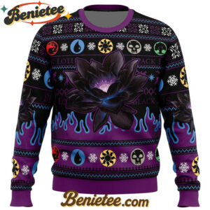 Black Lotus Magic the Gathering Ugly Christmas Sweater
