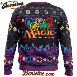 Black Lotus Magic the Gathering Ugly Christmas Sweater
