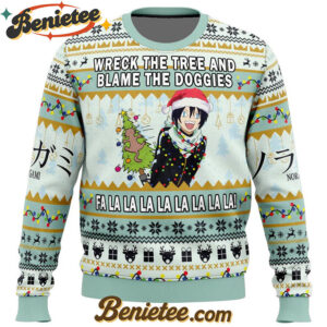 Blame The Doggies Norogami Ugly Christmas Sweater
