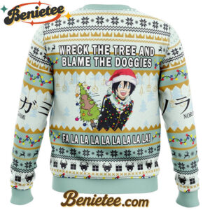 Blame The Doggies Norogami Ugly Christmas Sweater