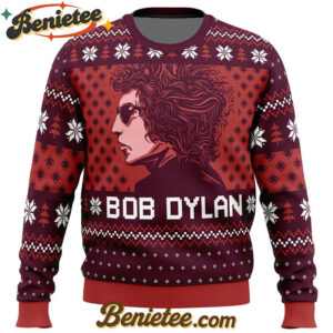 Blood on the Tracks Bob Dylan Ugly Christmas Sweater