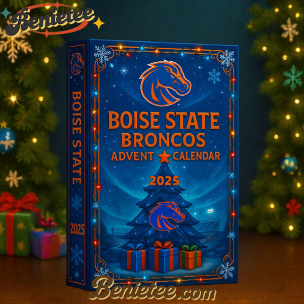 Boise State Broncos football 2025 Advent Calendar, Christmas Countdown Advent Calendar Gift Box with 24 Acrylic Ornaments