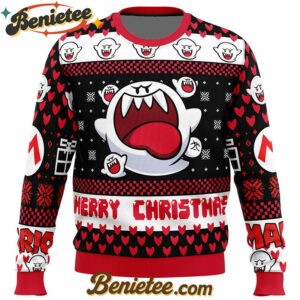Boo Mario Bros Ugly Christmas Sweater