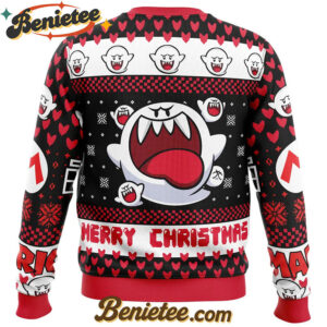 Boo Mario Bros Ugly Christmas Sweater