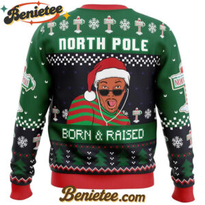 Born and Raised Fresh Prince of Bel-Air Ugly Christmas Sweater