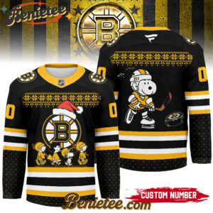 Boston Bruins - Premium NHL Peanuts Snoopy Hockey Jersey Ver 2