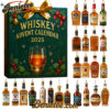 Bourbon Whiskey Advent Calendar, Christmas Countdown Advent Calendar Gift Box with 24 Acrylic Ornaments