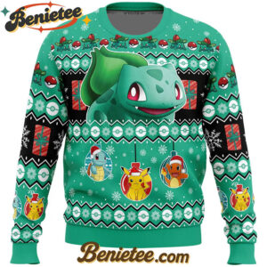 Bulbasaur I Choose You Pokemon Ugly Christmas Sweater