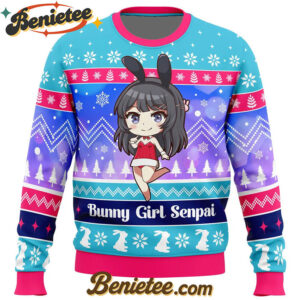 Bunny Girl Senpai Rascal Does Not Dream of Bunny Girl Senpai Ugly Christmas Sweater