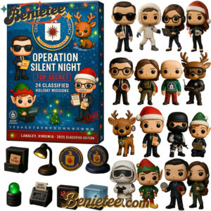 CIA Operation Silent Night Advent Calendar, Christmas Countdown Advent Calendar Gift Box with 24 Acrylic Ornaments