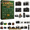 Camera Advent Calendar 2025, Christmas Countdown Advent Calendar Gift Box with 24 Acrylic Ornaments