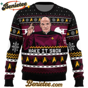 Captain Picard Star Trek Ugly Christmas Sweater