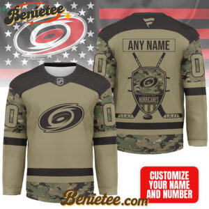 Carolina Hurricanes - Premium NHL Camo Army Hockey Jersey