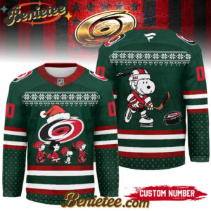 Carolina Hurricanes - Premium NHL Peanuts Snoopy Hockey Jersey