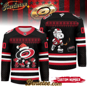Carolina Hurricanes - Premium NHL Peanuts Snoopy Hockey Jersey Ver 2