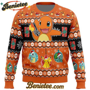 Charmander I Choose You Pokemon Ugly Christmas Sweater